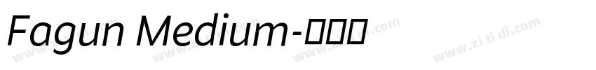 Fagun Medium字体转换